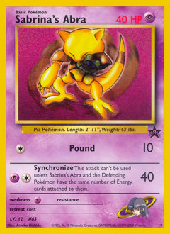 Sabrina's Abra from Wizards Black Star Promos