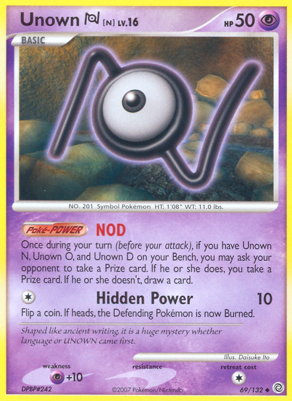 Unown [N] from Secret Wonders