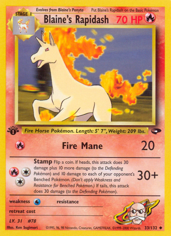 Blaine's Rapidash from Gym Challenge