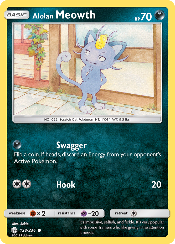 Alolan Meowth from Cosmic Eclipse