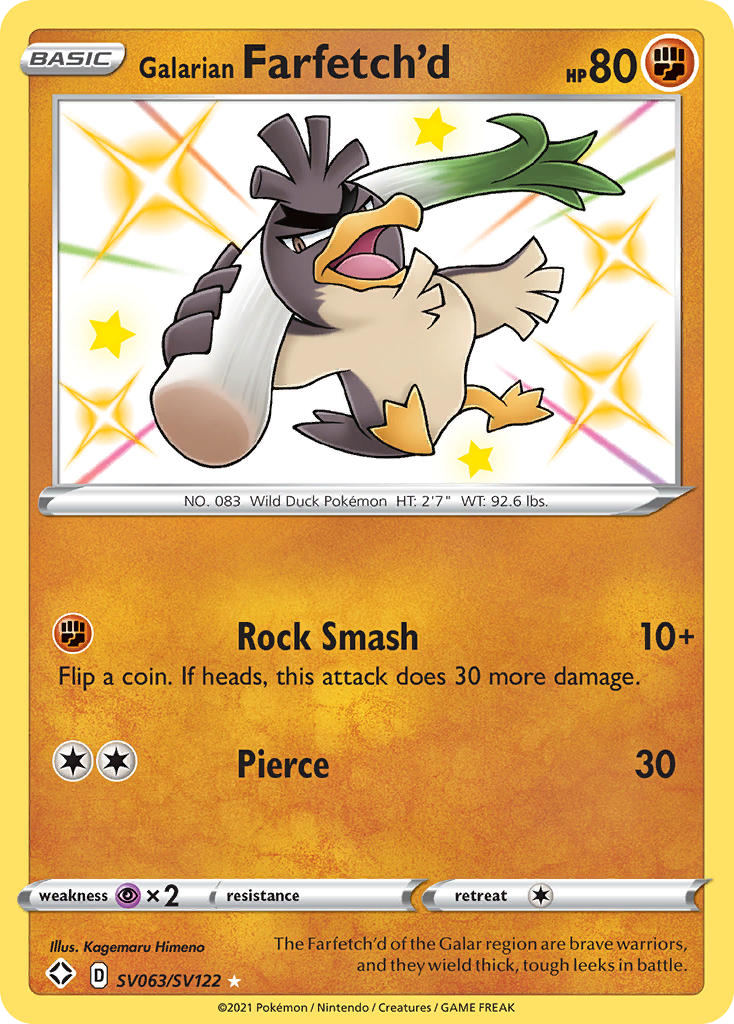 Galarian Farfetch'd from Shining Fates Shiny Vault
