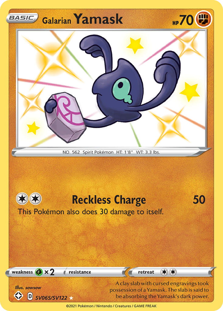 Galarian Yamask from Shining Fates Shiny Vault