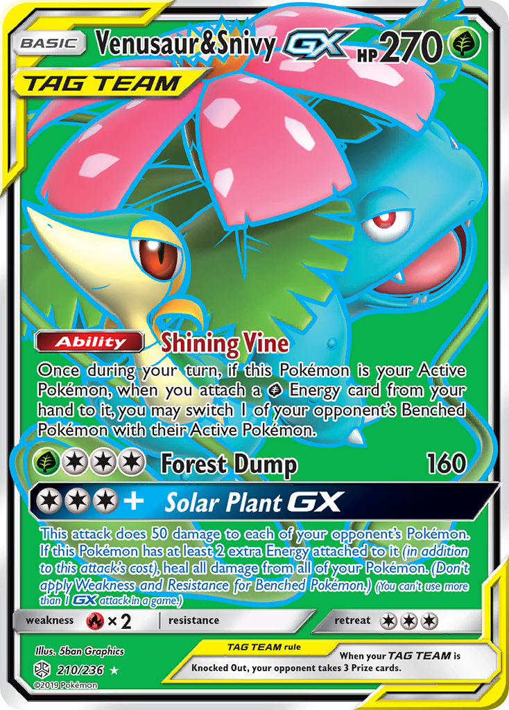 Venusaur & Snivy-GX from Cosmic Eclipse