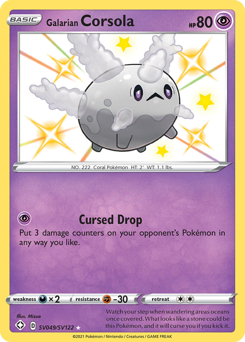 Galarian Corsola from Shining Fates Shiny Vault