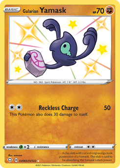 Galarian Yamask from Shining Fates Shiny Vault