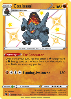 Coalossal from Shining Fates Shiny Vault